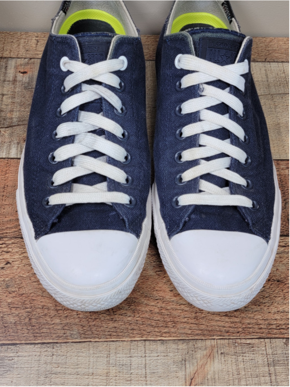 Converse 12 Chuck Taylor II Low Top Ox Dark Blue Canvas Sneakers All Star CTAS - Picture 7 of 13
